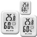 3x TEPLOMER MINI METEOSTANICA POČASIE HYGROMETER MAGNET SET BATÉRIA