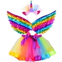 Unicorn Outfit Sukňa Wings Prom Kostým