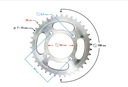 Zadné ozubené koleso 38/428 pre TZ125