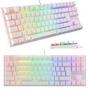 Mechanická klávesnica THOR 303 TKL White RGB Outemu Brown