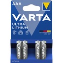 Varta AAA lítiové batérie (R3) blister 4 ks.