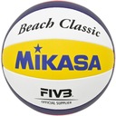 Mikasa Beach Klasická plážová volejbalová loptička bielo-žlto-modrá BV551C-WY