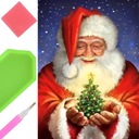 Diamantové vyšívanie Vianočný vianočný stromček Santa Claus Diamond Pain