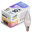 10x E14 LED sviečková žiarovka 8W SMD 858lm Efektívna PREMIUM CCD NEBLIKÁ