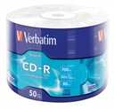 VERBATIM CD-R disky 700MB 52x 50ks WRAP EXTRA PRO