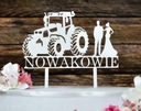 Svadobný topper TŚB-44-Traktor Wedding Wedding White