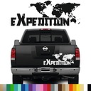 2x NÁLEPKA Autografika OFFROAD Expedition World Map SVET 118x42