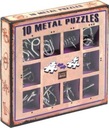 10 KOVOVÝCH PUZZLES fialová sada Metal Puzzles kovové puzzle