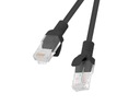 PATCHCORD CAT.5E 0,5M BLACK FLUKE PREJAL LANBERG