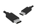 Kábel 2x USB typ C zástrčka 1m 100cm samec-samec (1570)