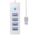 Hub USB adaptér pre 4x USB 3.0 Orico, 5 Gbps,