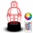 LED nočná lampa RGB soška 3D gravírované Lego Man Lego kocky