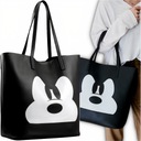 SHOPPER KABELKA NA PLEME NÁKUPNÁ TAŠKA ČIERNA MICKEY MOUSE VEĽKÁ A4