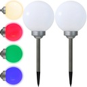 2x Záhradná lampa LED SOLAR GALL HOT RGB+W