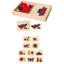 Geometric Mosaic Viga Toys Dienesa Blocks Logické puzzle 148 ks