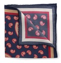 Paisley Lancerto M.605 Navy Blue Pocket Square