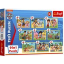 Puzzle PAW Patrol, 9 puzzle, 327 dielikov, 9 v 1, najnovšia sada misií 2024