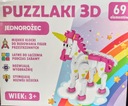 3D penové puzzle JEDNOROŽEC PUZZLE 69 dielikov.