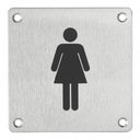 Signalizačná doska 100x100 mm WC - Dámska