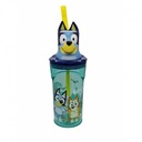 BLUEY DOG pohár so slamkou 3D OBRÁZOK 360ml