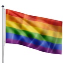 Vlajkový stožiar 6,5M Vlajkový stožiar + LGBT FLAG