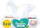 Pampers Sensitive vlhčené obrúsky 5 x 52 ks