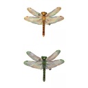 Dragonfly Wall Art 3D kovový žltý a zelený