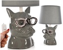 Keramická stolná lampa DOG PUGS