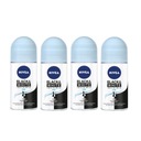 NIVEA Antiperspirant Black&White Invisible Pure roll-on 4 x 50 ml