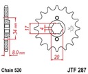 JT PREDNÉ OZNAČENIE 267 14 HONDA CRF 230L '08-'10, XL 250R '84-97 (26714JT)