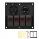 Rocker Switch Panel 4 Gang 5 Pin with