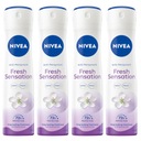 NIVEA Fresh Sensation antiperspirant v spreji 4x150ml