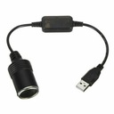 1ks 5V 2A USB na 12V Zásuvka zapaľovača cigariet USB m