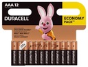 12 x alkalické batérie Duracell Basic LR03 AAA