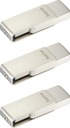 Hama pendrive 128GB otočný USB 3.0 strieborný x3