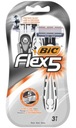 Bic Flex 5 jednorazových holiacich strojčekov, 3 kusy