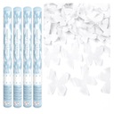 Rúry strieľajúce motýle Fantastic Confetti White Butterflies Wedding 40cm