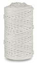 Bavlnená šnúra Macrame 3mm 100m, HLADENÁ S JADROM, biela