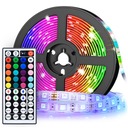 LED SET FAREBNÝ PÁS LED PÁS RGB SMD 5050 NAPÁJACÍ ZDROJ S DIAĽKOVÝM 5M