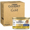 Krmivo Gourmet Gold Mousse s hydinou pre mačky 85 g x 24 kusov