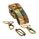 Popruh na kabelku 40mm MIRAGE nastaviteľný CLIP Starozlatá rúčka na kabelku