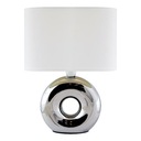 STOLNÁ NOČNÁ LAMPA CHROM/BIELA ​​03544 IDEUS