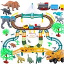 ZÁVODNÁ DRÁHA ELEKTRICKÝ VLAK 2V1 KINDERPLAY DINO KIDS SET 178 EL