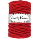 LC Lovely Cottons pletená šnúrka 5mm červená