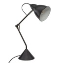 STOLNÁ LAMPA S POHYBLIVÝM RUKROM, ČIERNA KOVOVÁ, 62cm