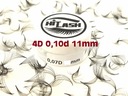 HITLASH hotové mihalnice 500 mihalníc 4D 0,10D 11mm