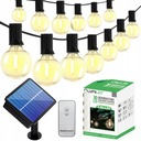 SOLAR GARDEN GARLAND SOLÁRNE LAMPY 30 LED REŤAZ 15 metrov + diaľkové ovládanie