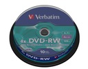 VERBATIM DVD-RW disky 4,7GB 4x balenie 10 ks CAKE Re-R