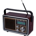 DRAW RETRO PRENOSNÉ RÁDIO, BLUETOOTH, FM, USB, SD, AUX, HNEDÁ