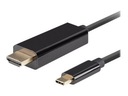 LANBERG Kábel USB-C M ->HDMI M 1,8m 4K 60Hz čierny